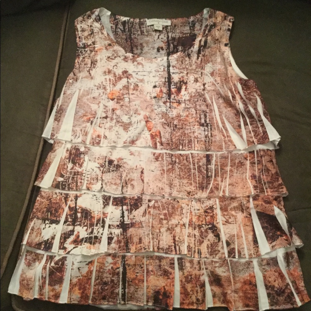 2 coldwater creek xl women’s  tree camp tank tops